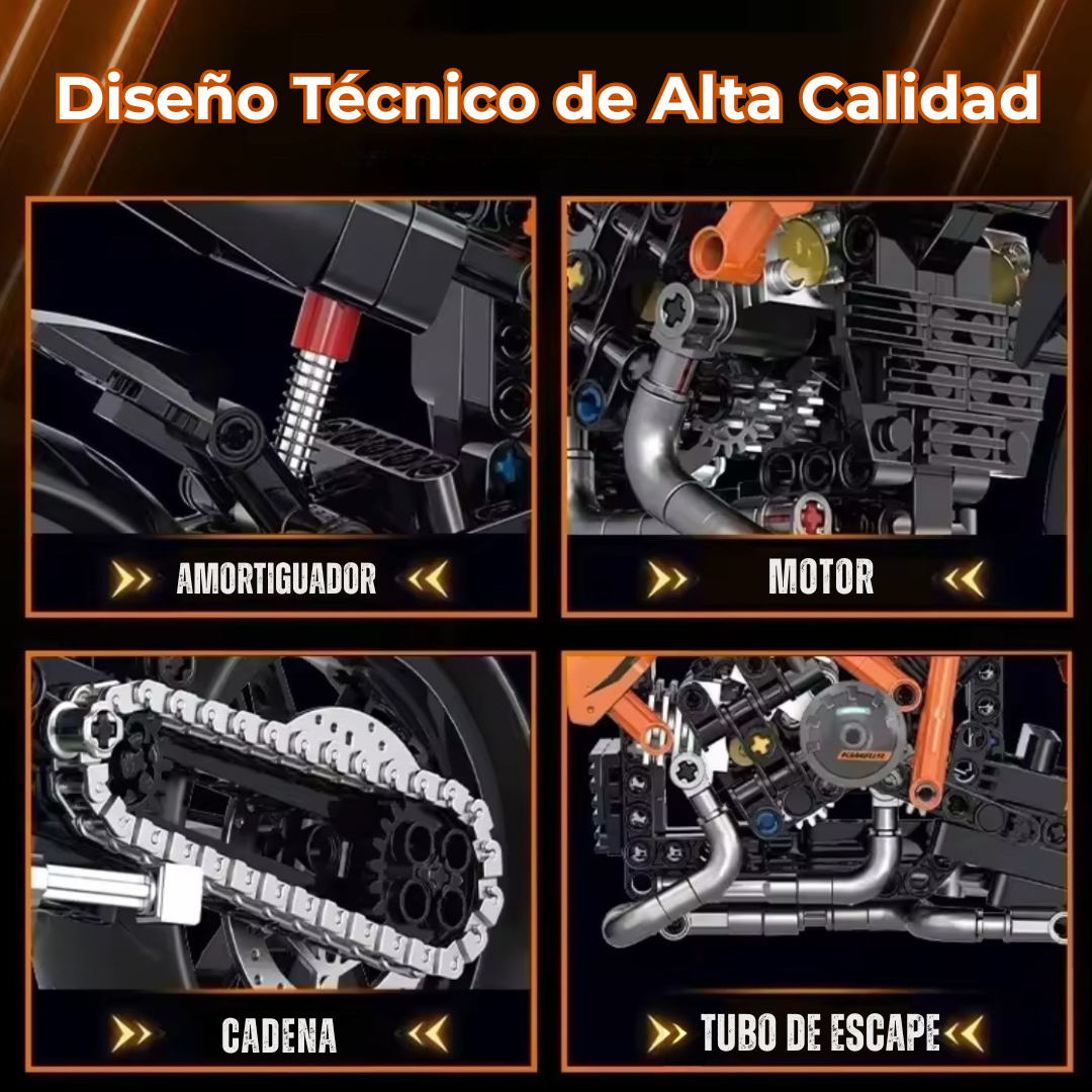 Moto de piezas construibles