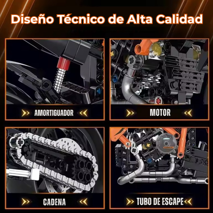 Moto de piezas construibles